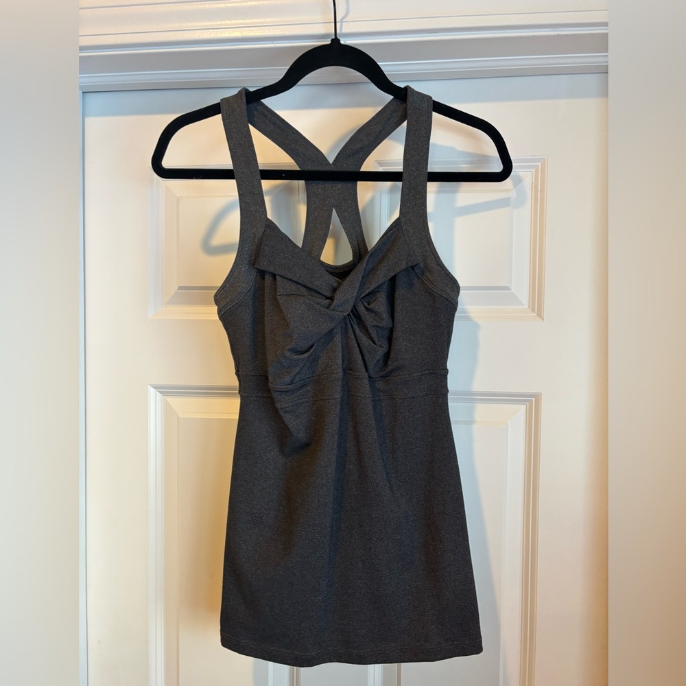 Gray Ladies Built-in Bra Tank by Athleta - Size Medium